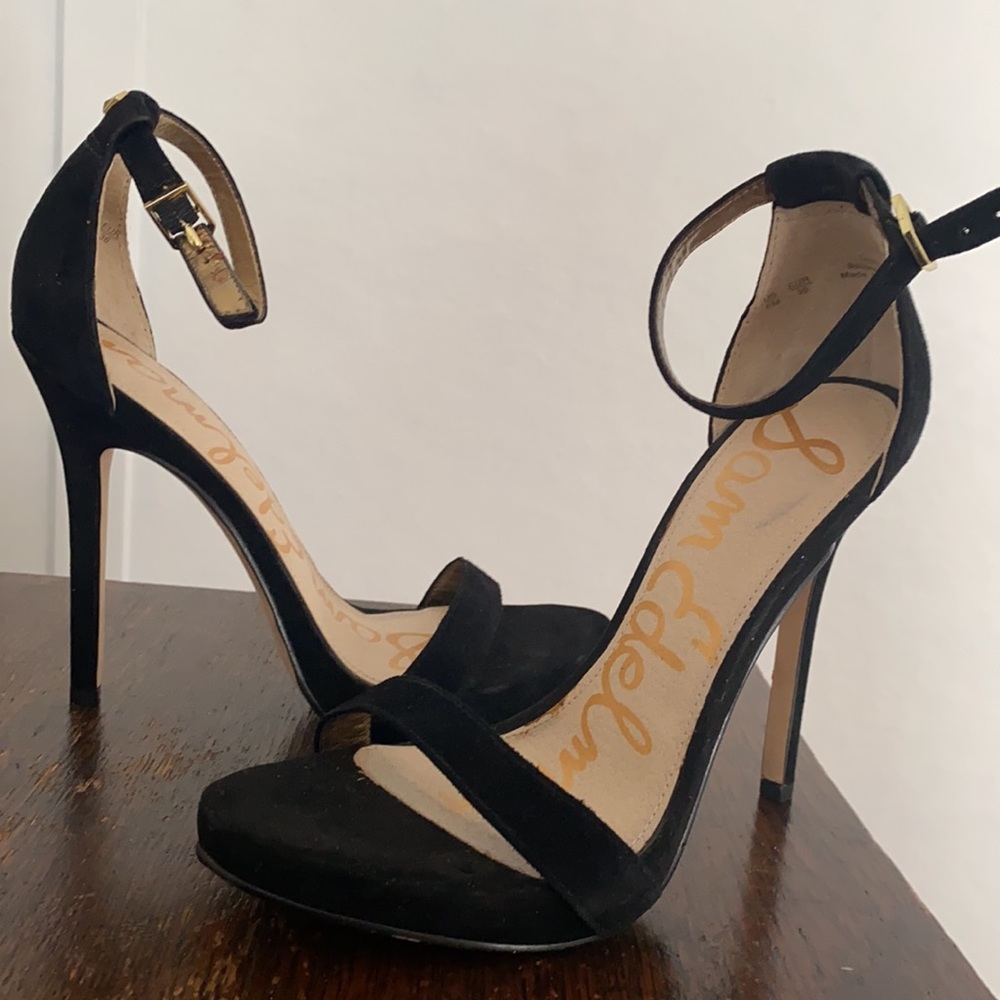 Sam Edelman Wedding Guest Black Open Toe Sandal Strappy Heel